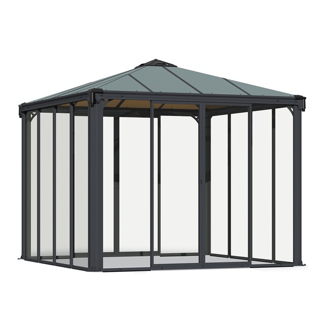 Imagen 0 de Cenador Aluminio Cuadrado Cerrado Ledro 295 x 295 cm