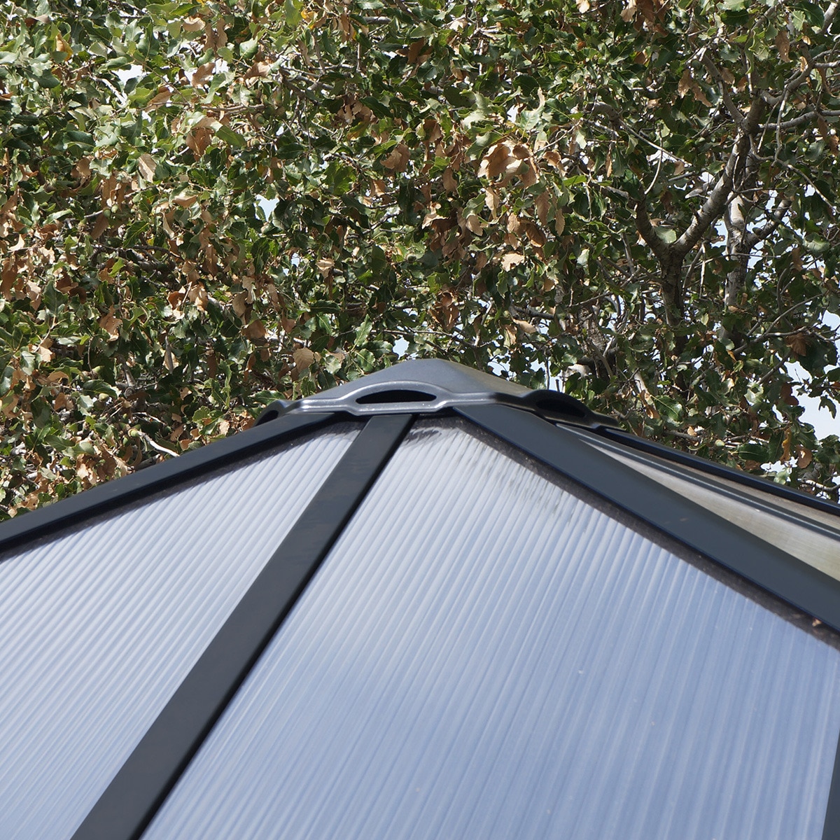Cenador Aluminio Rectangular Cerrado Ledro 430 x 295 cm Gris oscuro-13