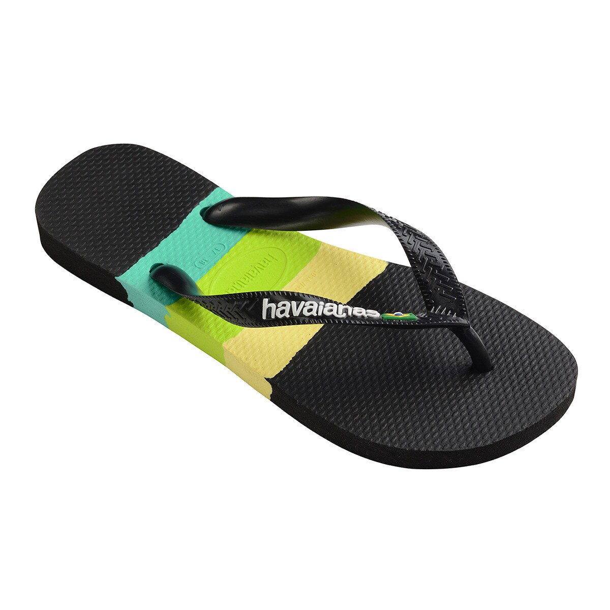 Chinelos de Dedo Unissexo Brasil Tech Preto / Multicolor-3