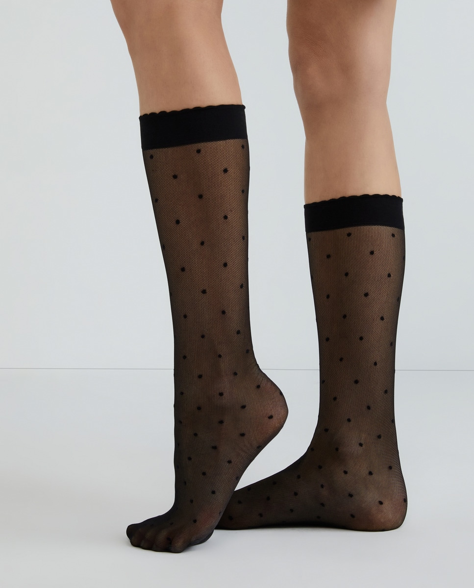 Mini Meias Estampadas Preto-4