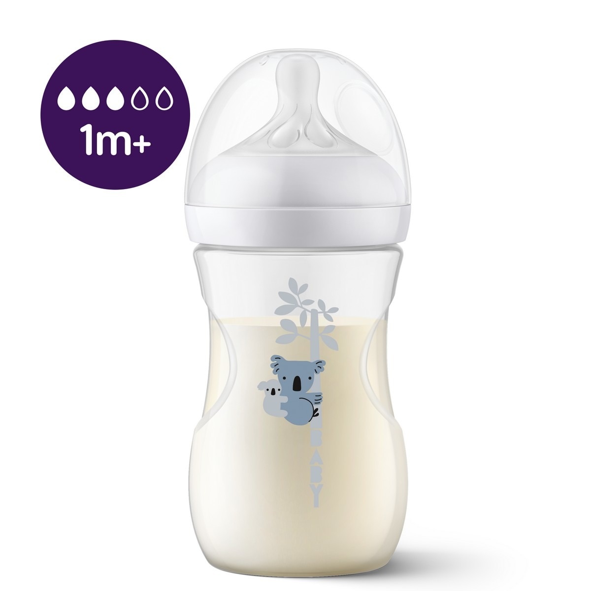 Biberão Natural Response Desenho Girafa - 260 ml Azul-1