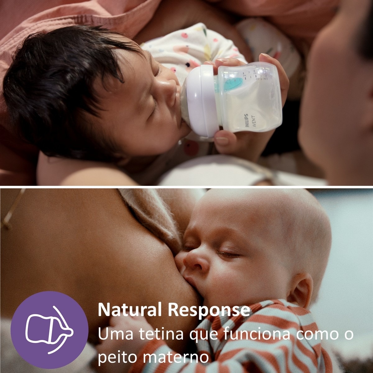 Biberão Natural Response Airfree - 260 ml Branco-2