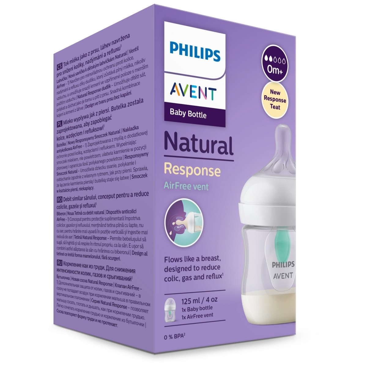 Biberão Natural Response Airfree - 260 ml Branco-9
