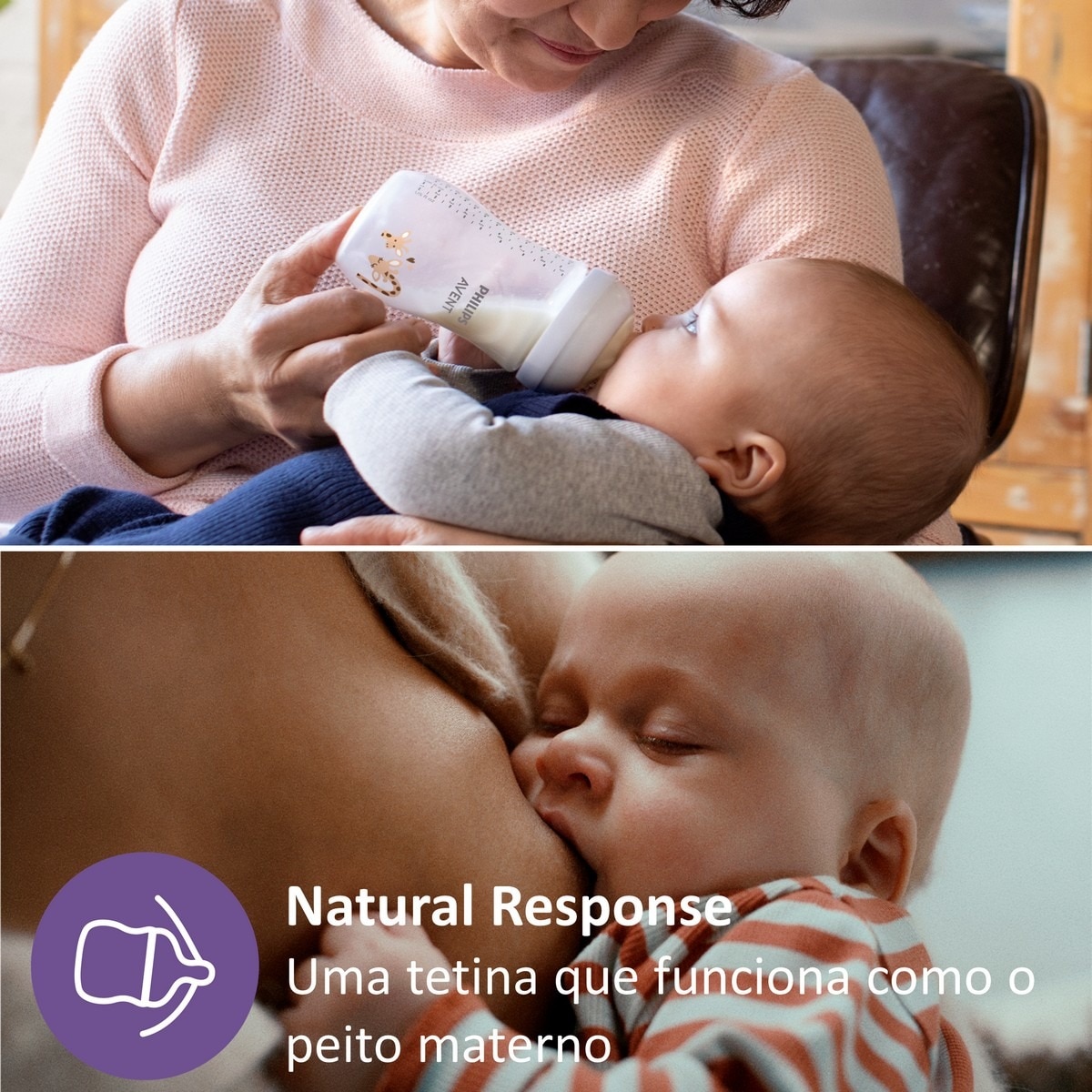 2 Tetinas de Fluxo Rápido 3m+ Natural Response - Fluxo 4 Branco-3