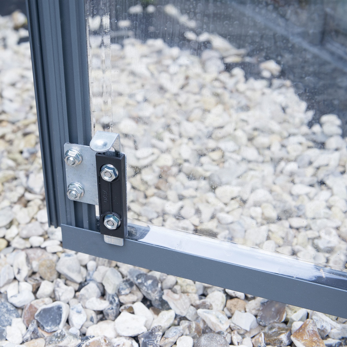 Invernadero de Policarbonato Hexagonal Oasis 245 x 212 cm Gris oscuro-11