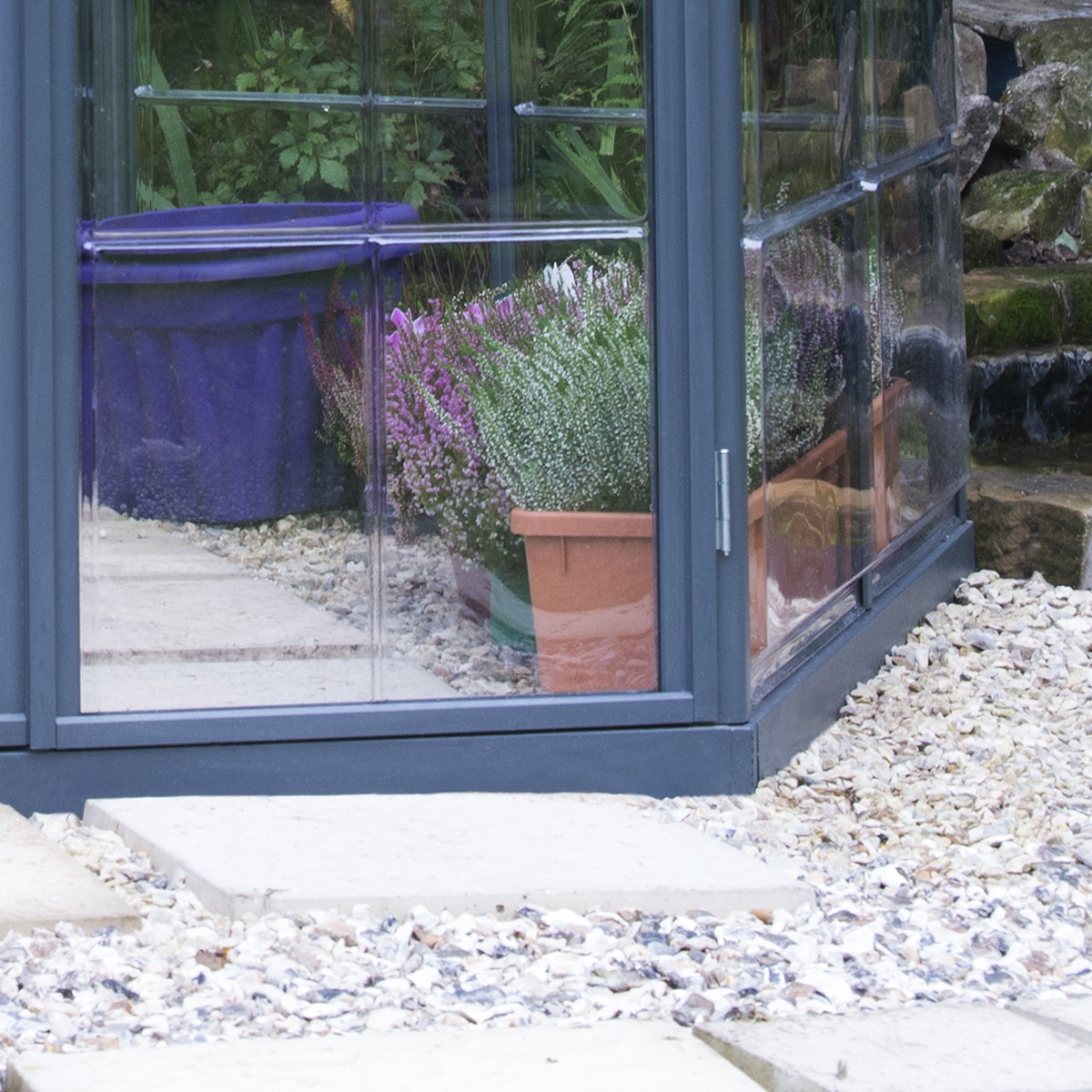 Invernadero de Policarbonato Hexagonal Oasis 245 x 212 cm Gris oscuro-10