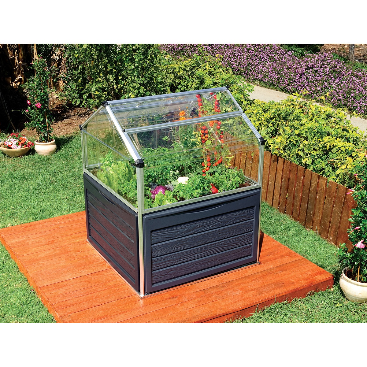 Invernadero de Policarbonato Plantt Inn 118 x 116 cm Plateado-9