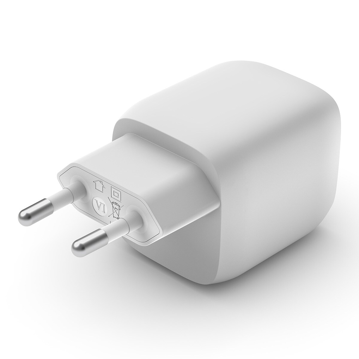 Cargador de pared Belkin USB-C PD de 30 W con PPS blanco Blanco-2