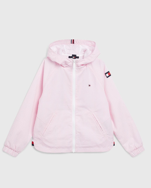 Imagen 0 de Cazadora de niña en color rosa con capucha