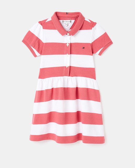 Imagen 0 de Vestido de bebe niña en manga corta con rayas