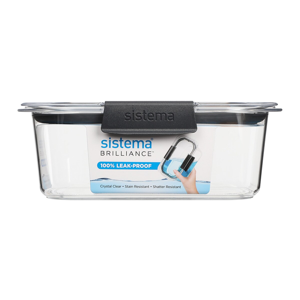 Recipiente Hermético Retangular Brilliance Preto-4