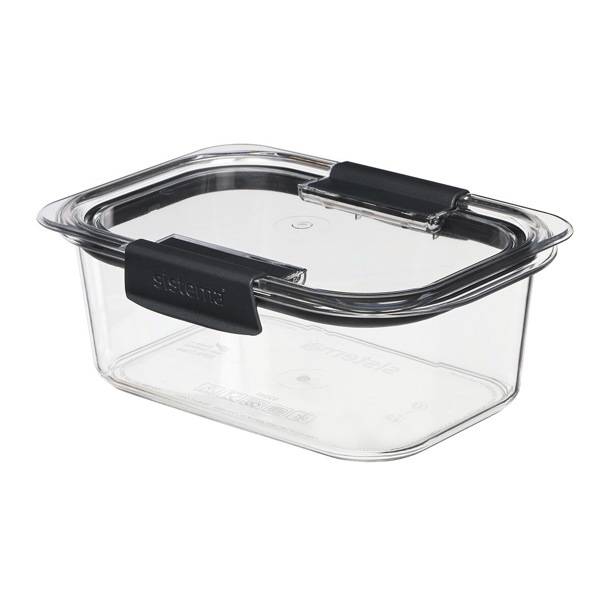 Recipiente Hermético Retangular Brilliance Preto-2