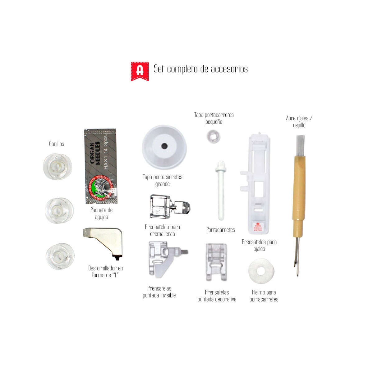Máquina de coser Alfa Next 100 con mesa de extensión 9