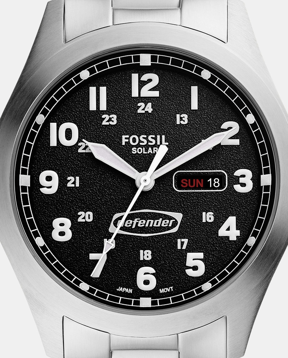 Reloj de hombre Defender FS5976 Sostenible Solar de acero Negro-6