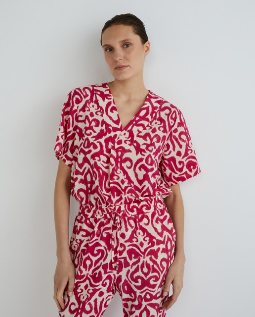 blusa roja el corte ingles