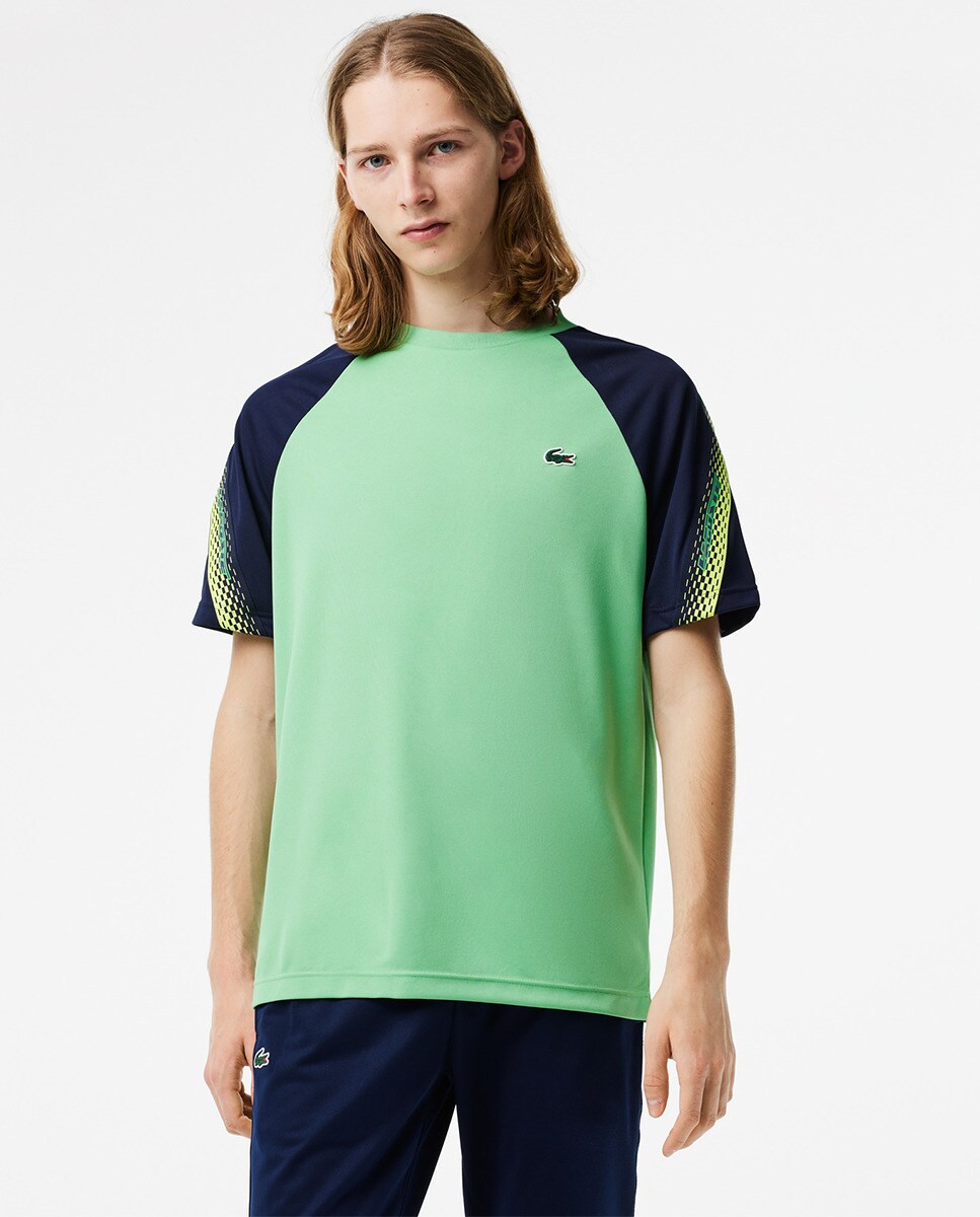 Tshirt Lacoste Sport regular fit avec rayure avec logo