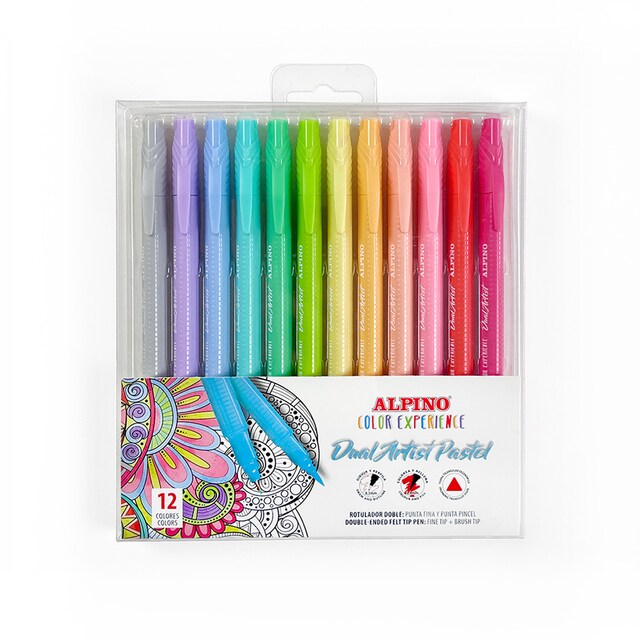 Imagen 0 de Set 12 rotuladores Dual Artist Color Experience Alpino colores pastel
