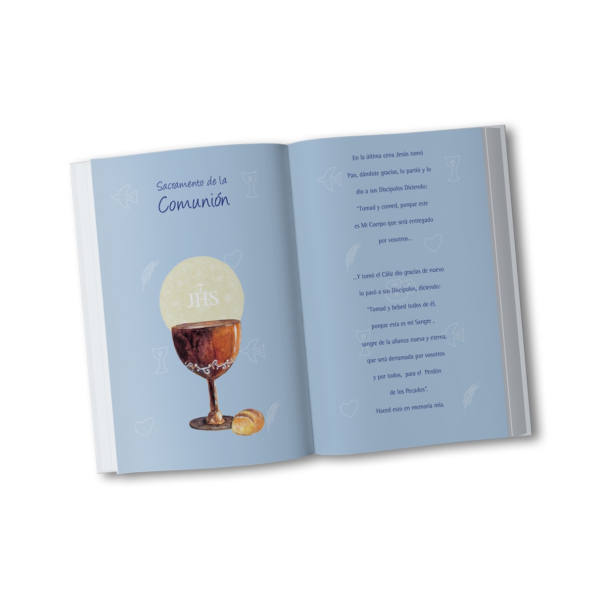 Libro de firmas Mi Primera Comunión niño rayas Edima azul Azul-4