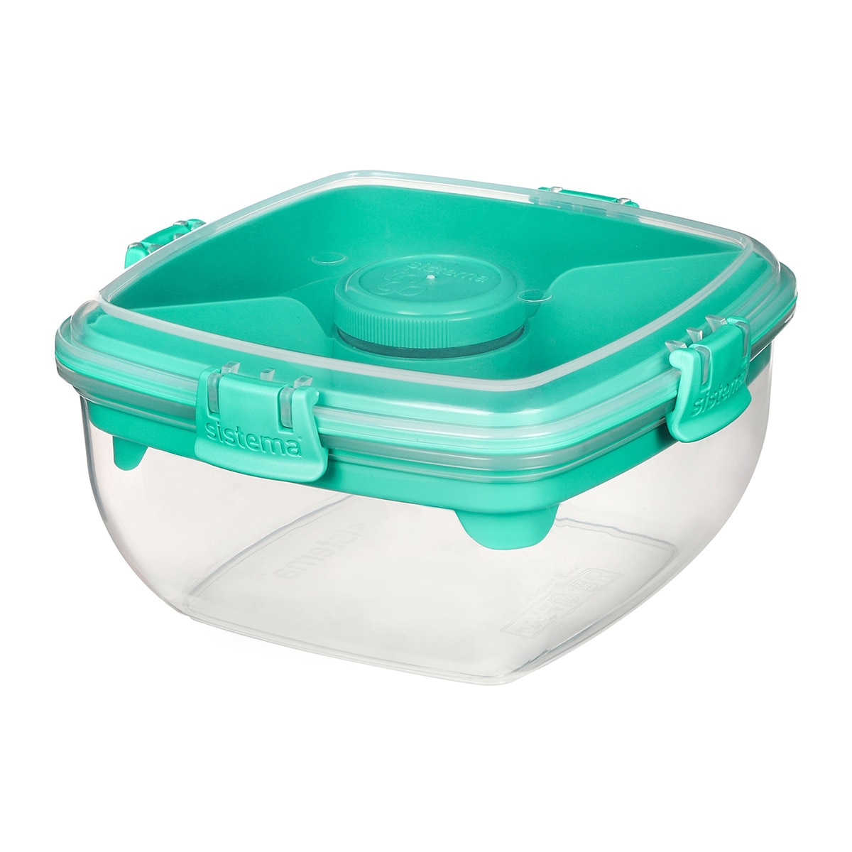 Hermético cuadrado para ensaladas To Go Sistema Verde-1