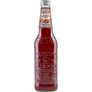 Bio bebida refrescante ecológica de zumo de citricos rojos con pulpa y con gas botella 35,50 cl - Galvanina