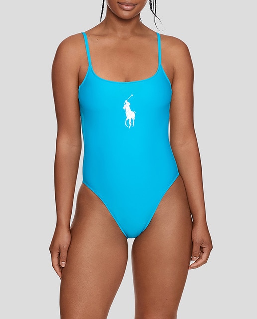 Imagen 0 de Bañador de mujer camiseta con logo grande central pierna media