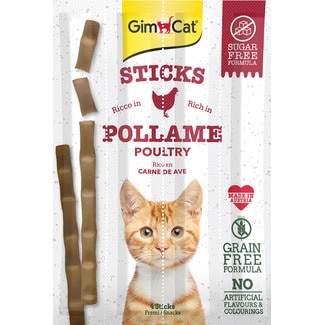 Snack para Gato Sticks de Frango embalagem 5 unidades - Gim Cat
