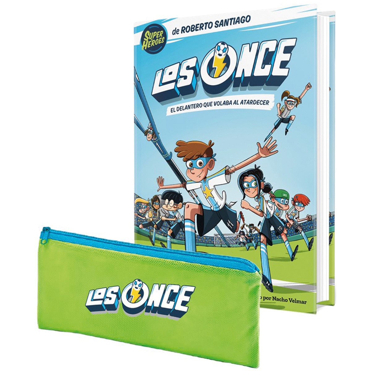 Pack Los Once 1. El delantero que volaba al atardecer: Ilustrado por Nacho Velmar + estuche (Tapa blanda con solapas) 1
