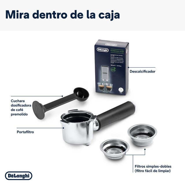 thumbnail image 2 of De'Longhi Dedica EC680 EC685 Easy Clean 1-Cup Filter – Silver, Genuine Part DLSC400 2 of 6