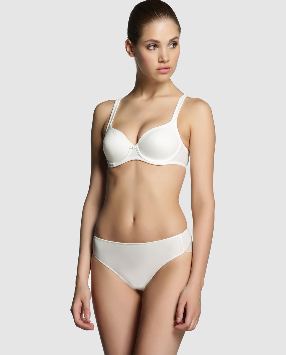 Cuecas invisíveis, mark-free de mulher Janira Branco-3