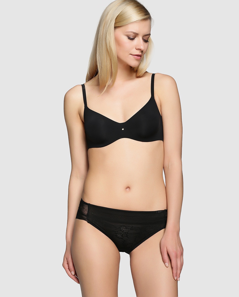 Cuecas invisíveis e femininas de mulher Janira Preto-3