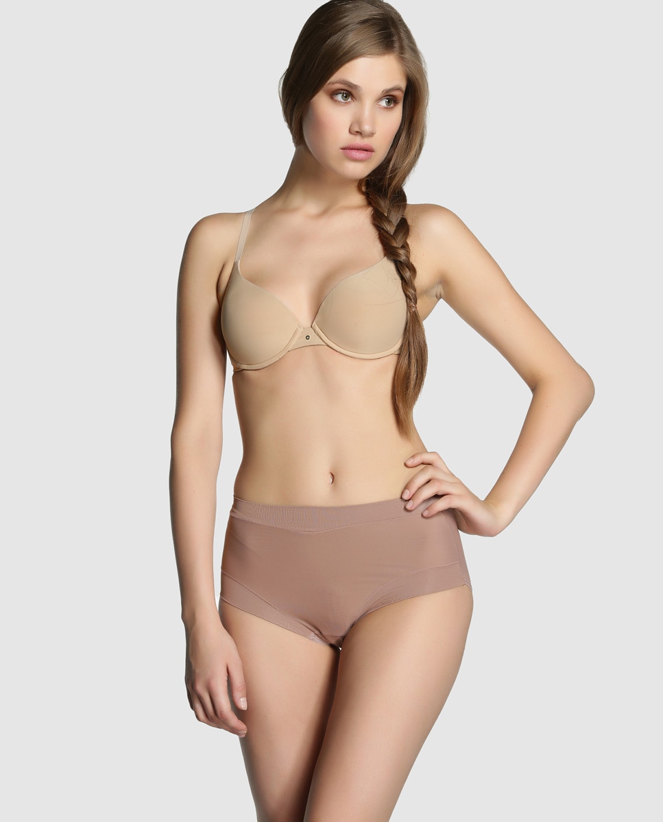 Cuecas elásticas e muito adaptáveis de mulher Janira Bege-3