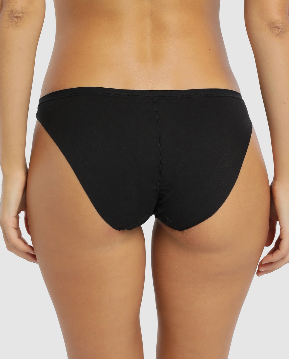 Cueca Cotton Band Janira invisível Preto-2