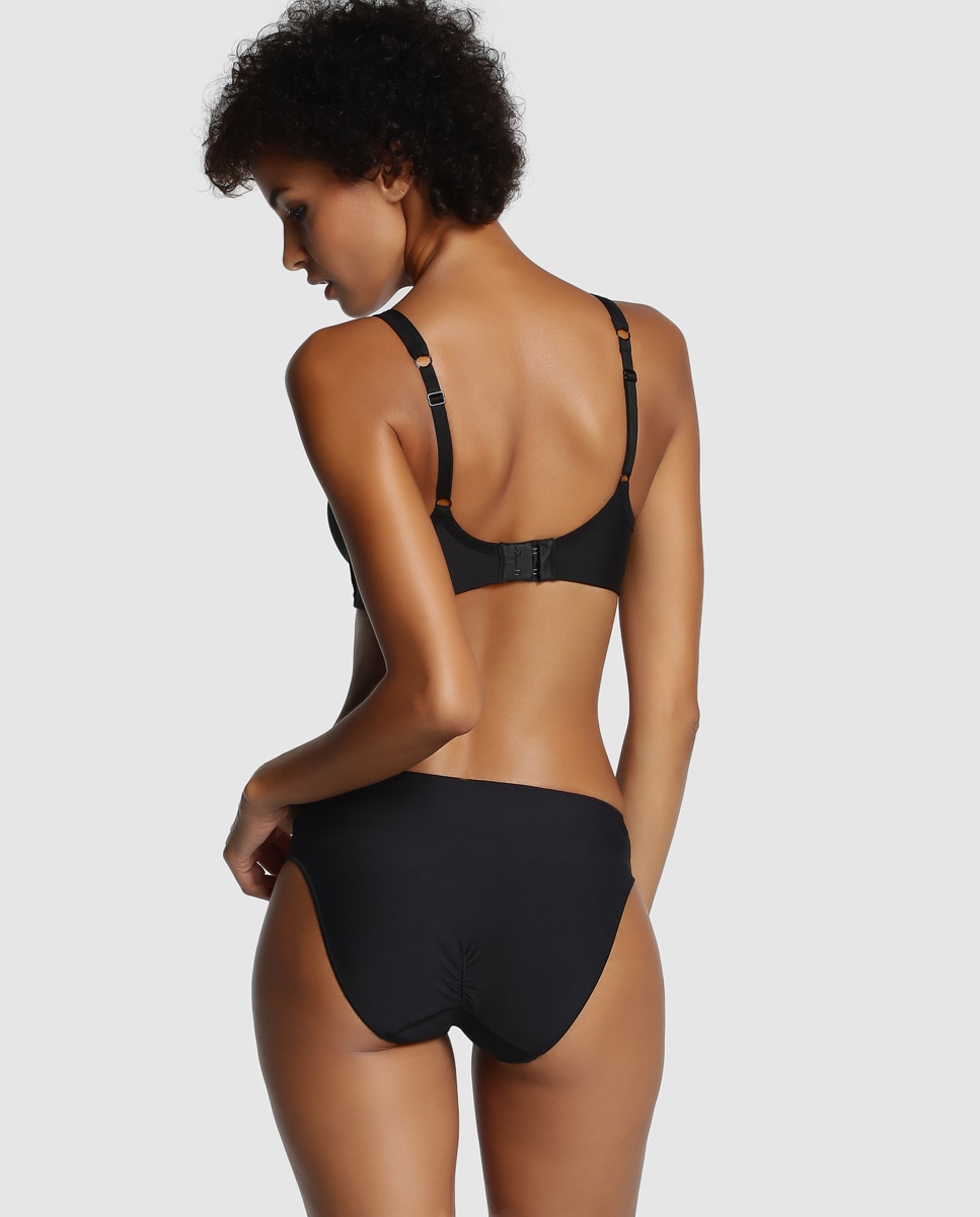 Cuecas de microfibra com máximo conforto de mulher Janira Preto-2