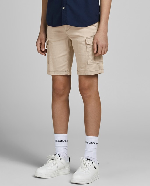 Imagen 0 de Bermuda de niño tipo cargo en color natural