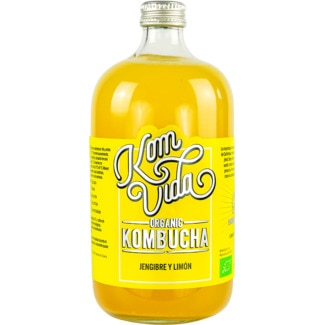 Bebida de Chá Fermentado Gengibre e Limão Bio frasco 750 ml - Komvida