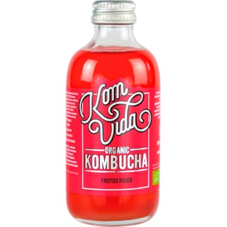 Bebida de Chá Fermentado Frutos Vermelhos Bio frasco 250 ml - Komvida