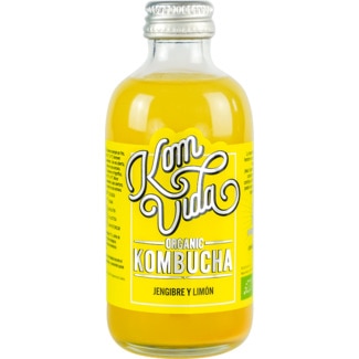 Bebida de Chá Fermentado Gengibre e Limão Bio frasco 250 ml - Komvida