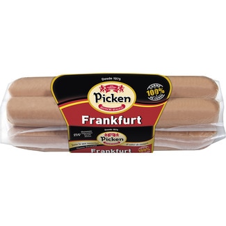 salchichas Frankfurt cocidas y ahumadas de cerdo sin gluten sin lactosa 2 pack 2 x 150 g envase 300 g - Picken