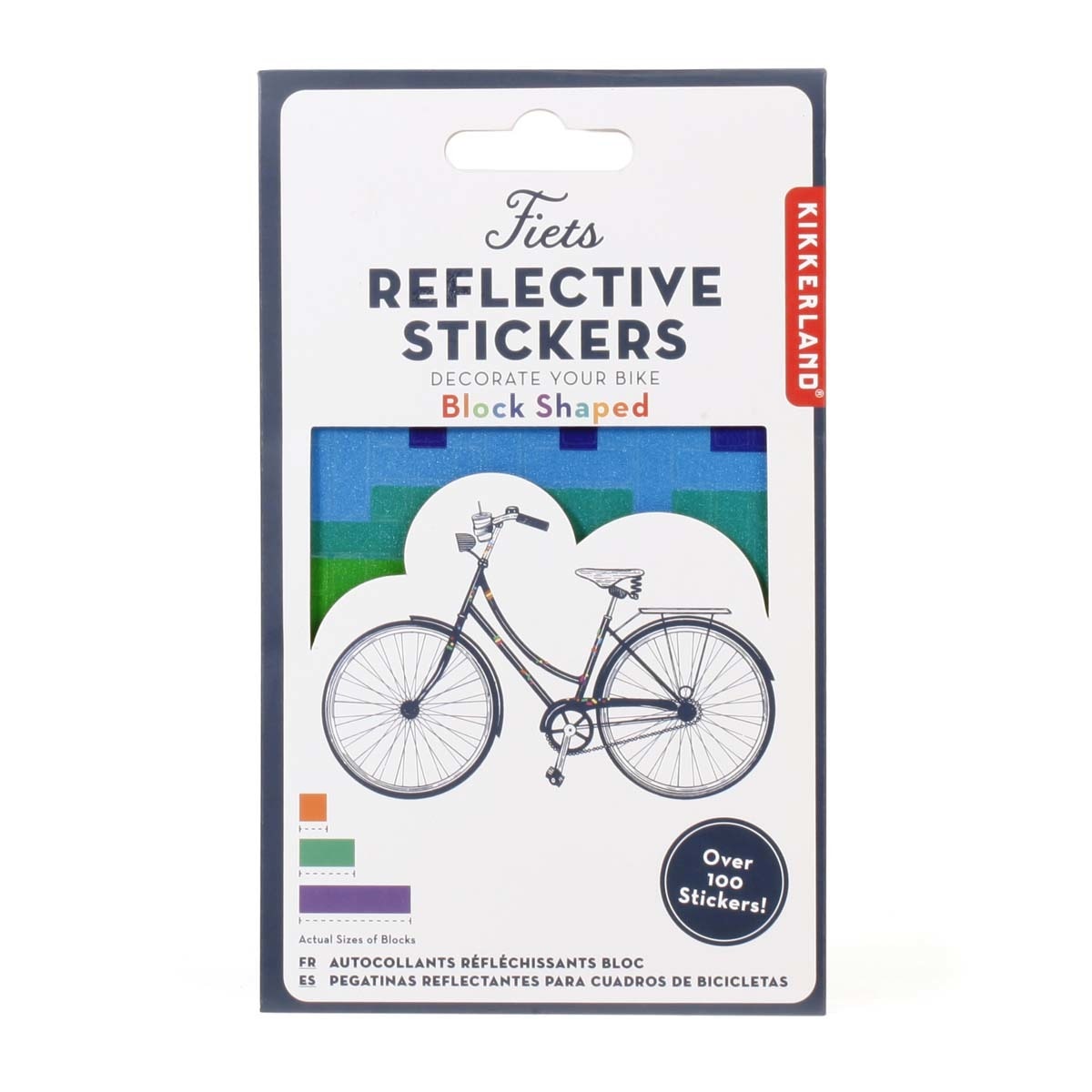 Adhesivos para bicicleta Kikkerland bloques de colores 3