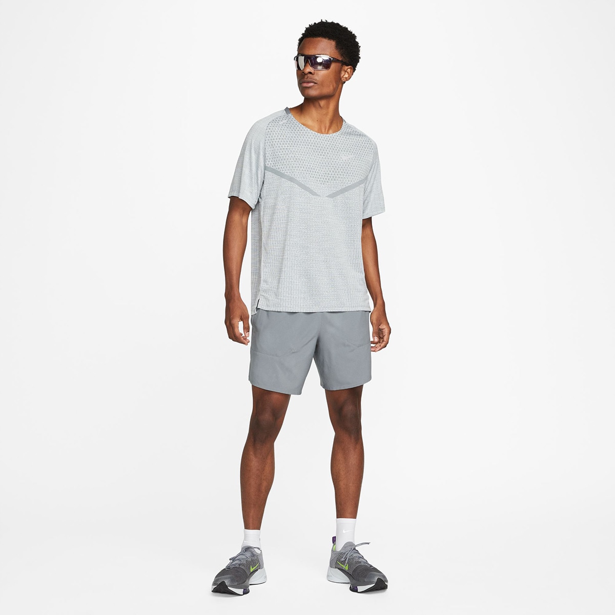 T-shirt de Homem Dri-FIT ADV Techknit Ultra Cinzento-5