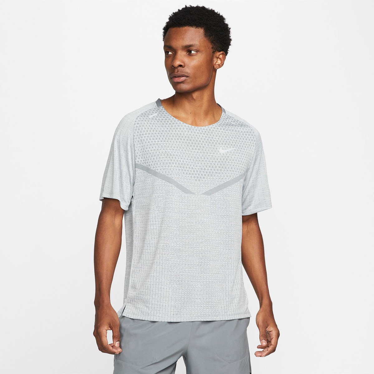 T-shirt de Homem Dri-FIT ADV Techknit Ultra Cinzento-1