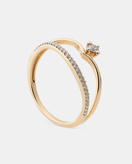 Imagen 0 de Anillo de oro y diamantes
