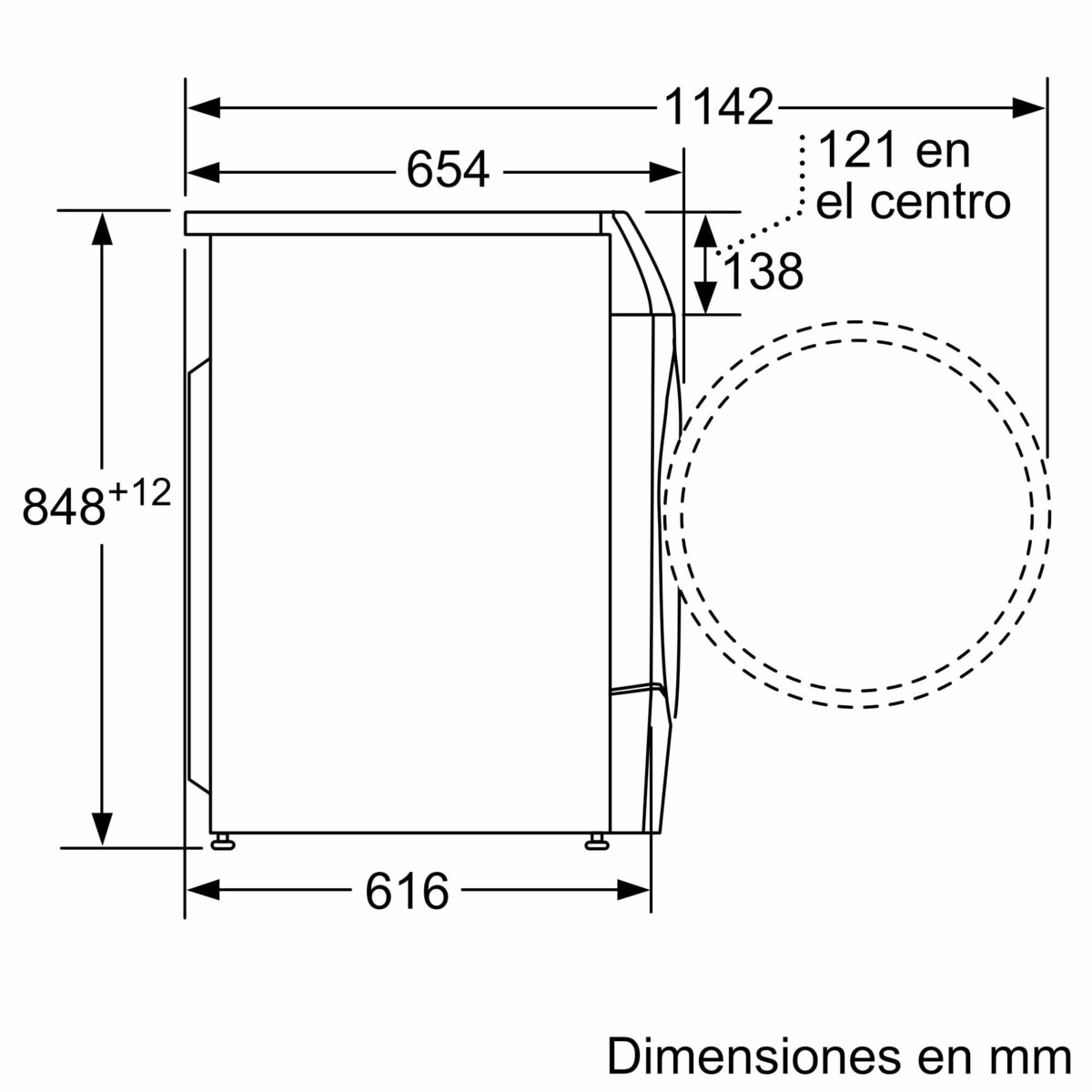 Lavadora secadora Bosch 10.5 kg/ 1400 rpm, dosificación automática i-DOS - WNC254A0ES Blanco-10