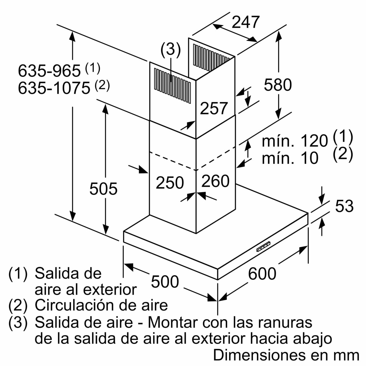 Exaustor de Parede Bosch Série 2 DWB66BC60 com 3 Velocidades e de 60 cm - Preto Preto-2