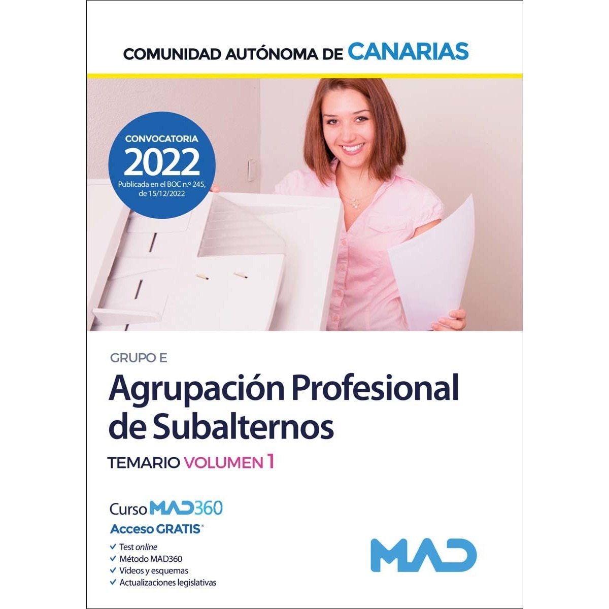 Imagen 0 de Agrupación Profesional de Subalternos (Grupo E) de la  Administración Pública de la Comunidad Autóno VOL 1  (Tapa blanda)