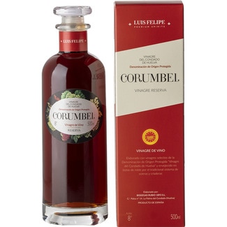 vinagre de vino reserva 50 años 1965 del Condado de Huelva botella 500 ml - Corumbel