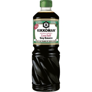 salsa soja baja en sal botella 975 ml - Kikkoman