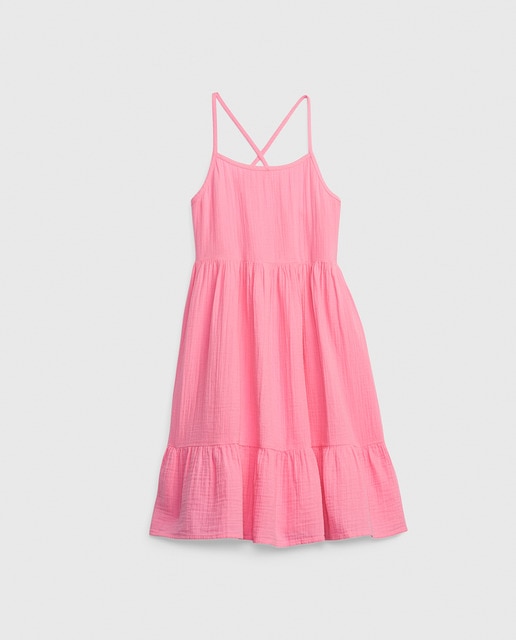 Imagen 0 de Vestido de niña con tirantes y tiras cruzadas en espalda