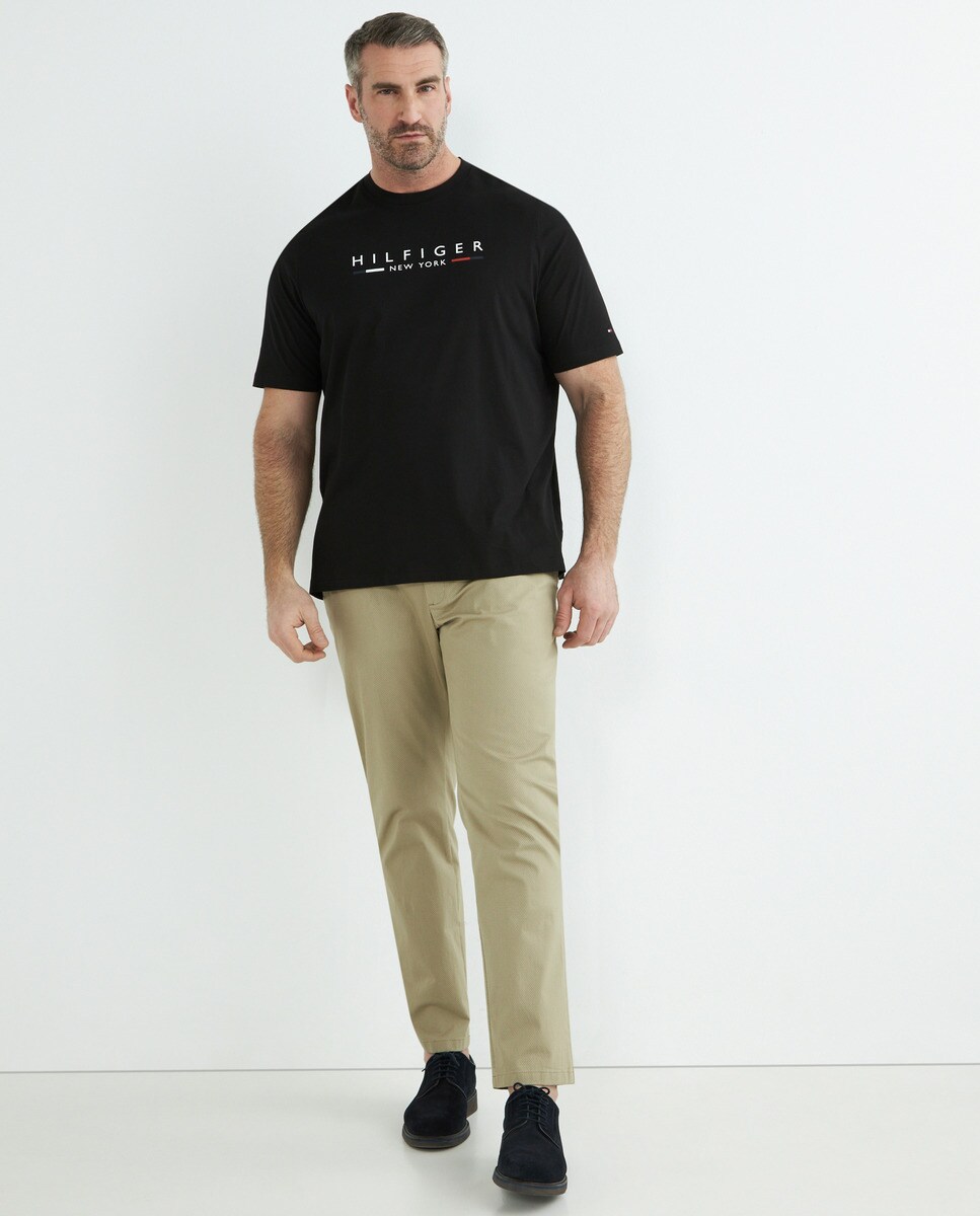 Pantalon chino Straight Denton structure imprimé
