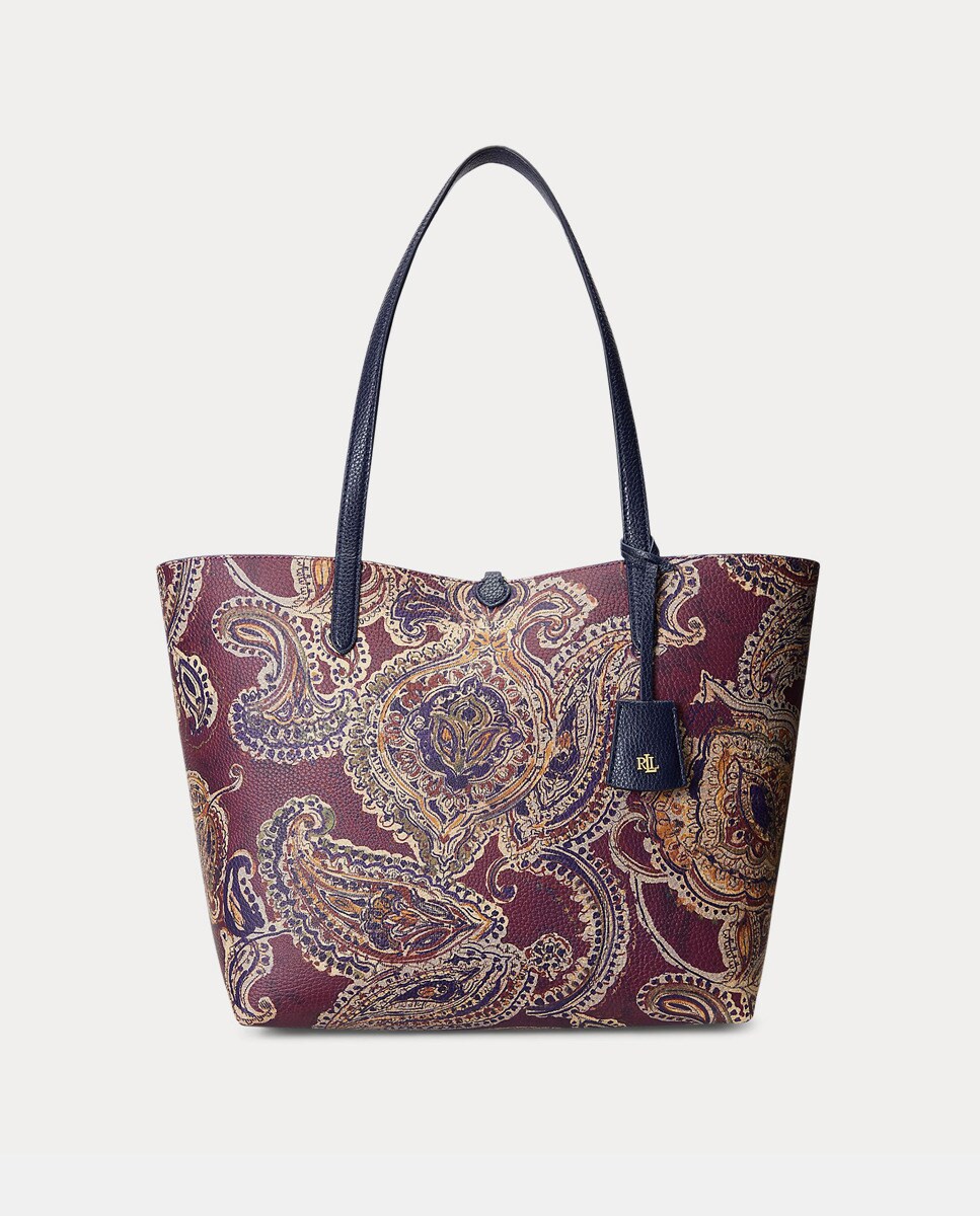 Grand sac tote réversible et imprimé cachemire